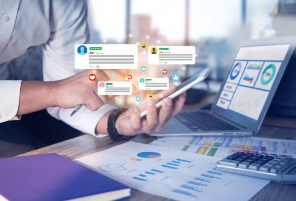 Hands holding mobile phone